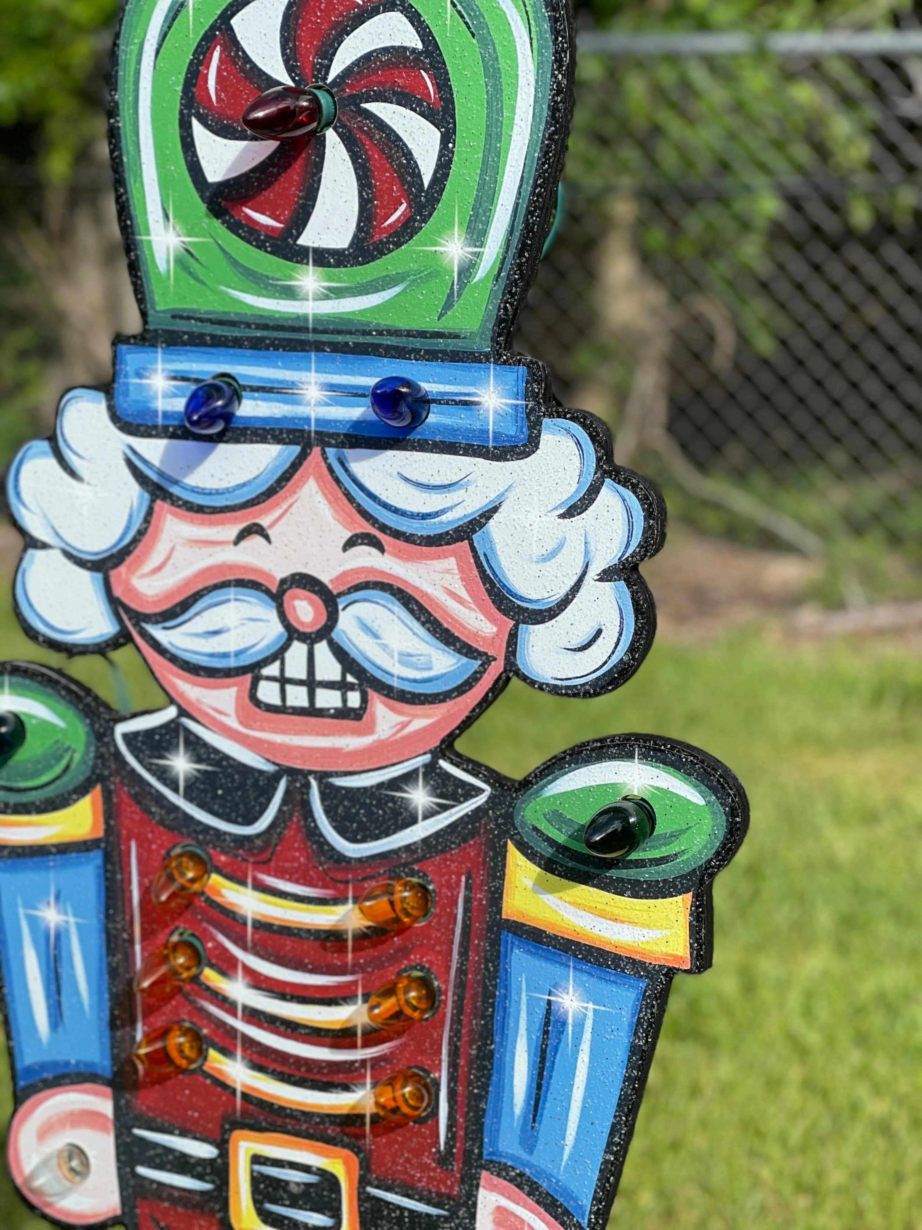 Peppermint Nutcracker Christmas Yard Art