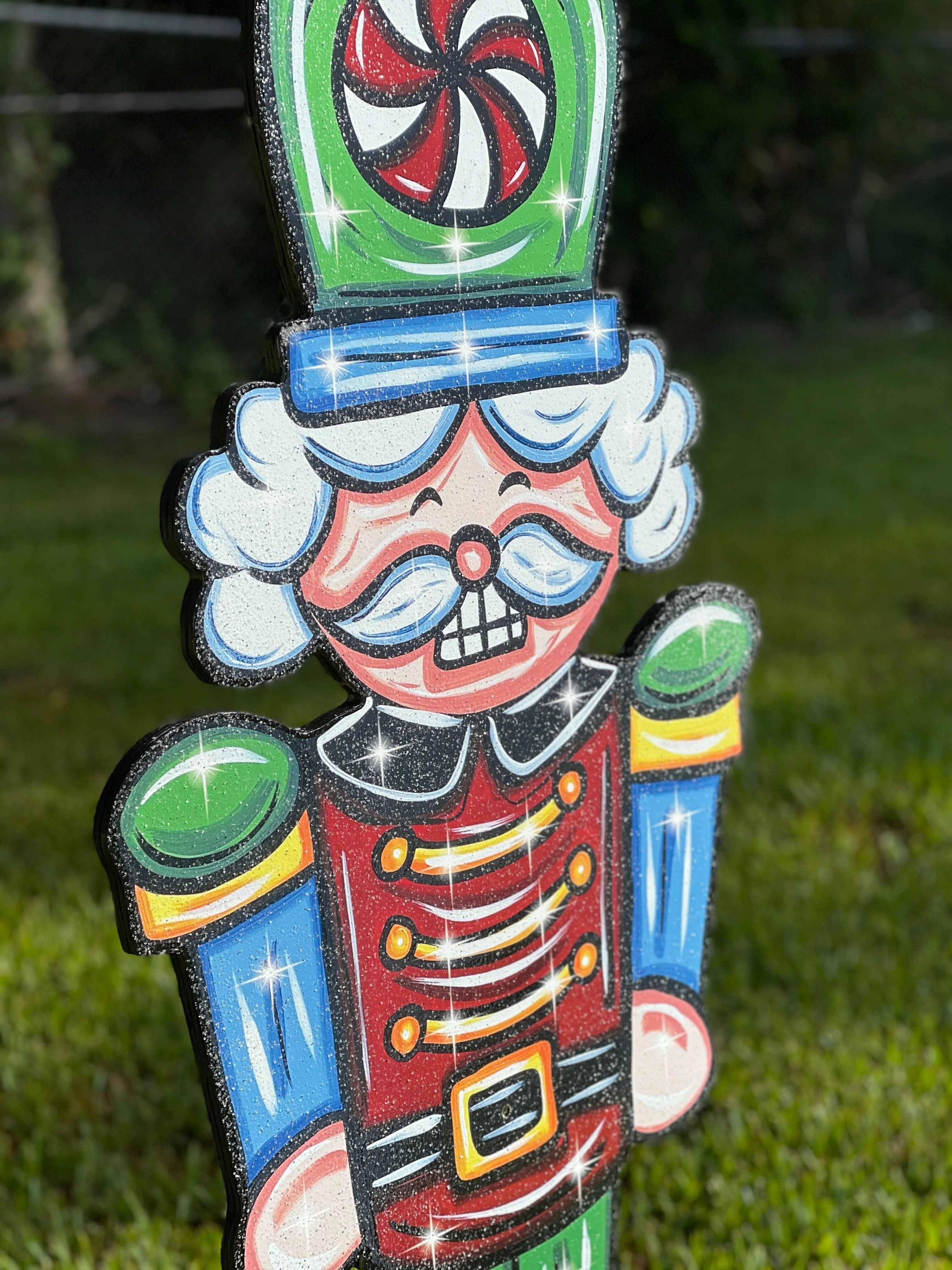 Peppermint Nutcracker Christmas Yard Art