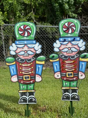 Peppermint Nutcracker Christmas Yard Art