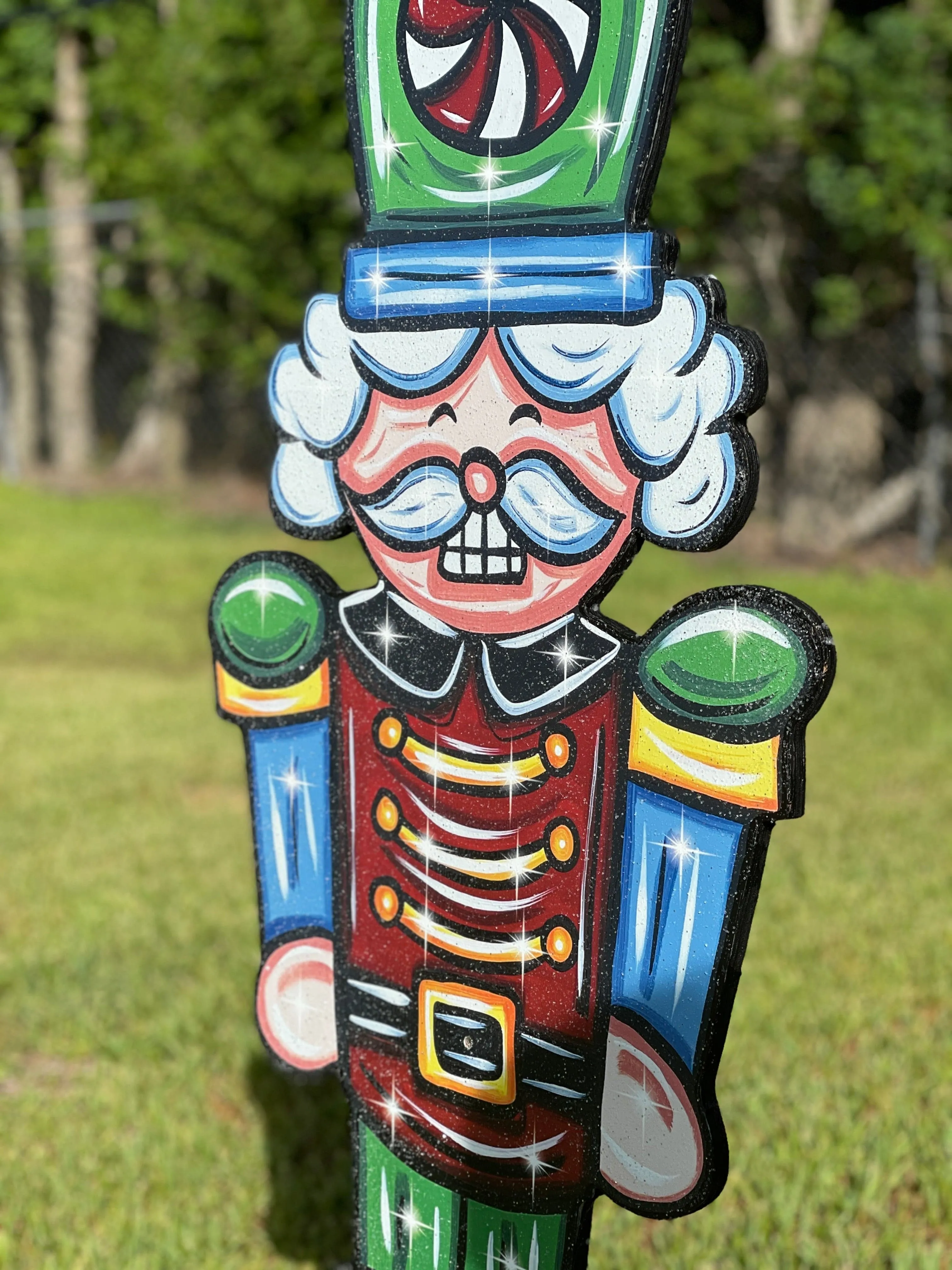 Peppermint Nutcracker Christmas Yard Art