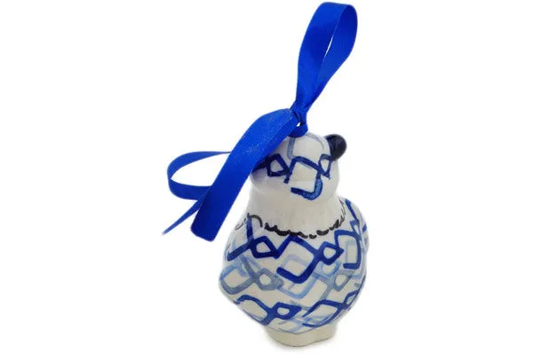 Polish Pottery 4" Santa Claus Ornament Pulse UNIKAT