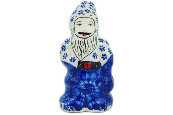 Polish Pottery 7" Santa Claus Figurine Divine Cobalt UNIKAT