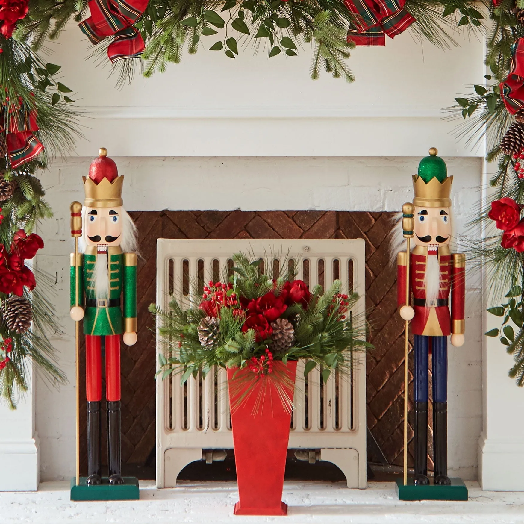 relaxed 36" Wood Nutcracker Green