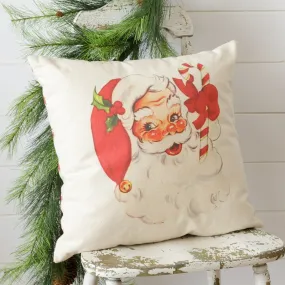 Retro Santa Claus 18" Reversible Christmas Pillow