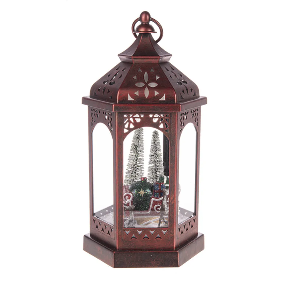 Santa's Sleigh Lantern, LED Projection
