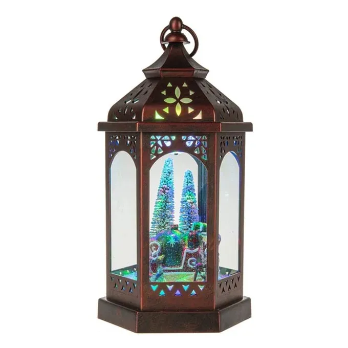 Santa's Sleigh Lantern, LED Projection