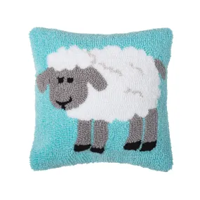 Sheep Hooked Mini Pillow
