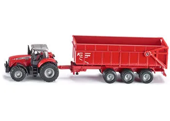 SIKU - MASSEY FERGUSON TRACTOR WITH TRAILOR