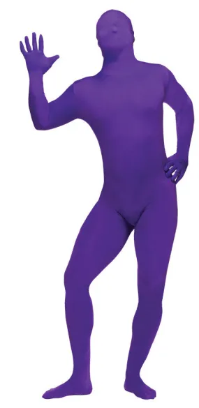 Skin Suit Purple Adult Plus  Costume