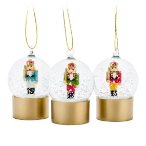 Small Nutcracker Snow Globe Ornament
