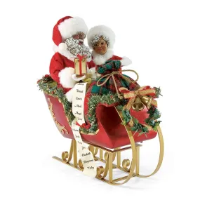 Snuggled Up Together - Black Mr & Mrs Santa