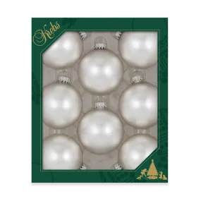 Sterling Silver Glass Ball Ornaments 8/Box (CLR)
