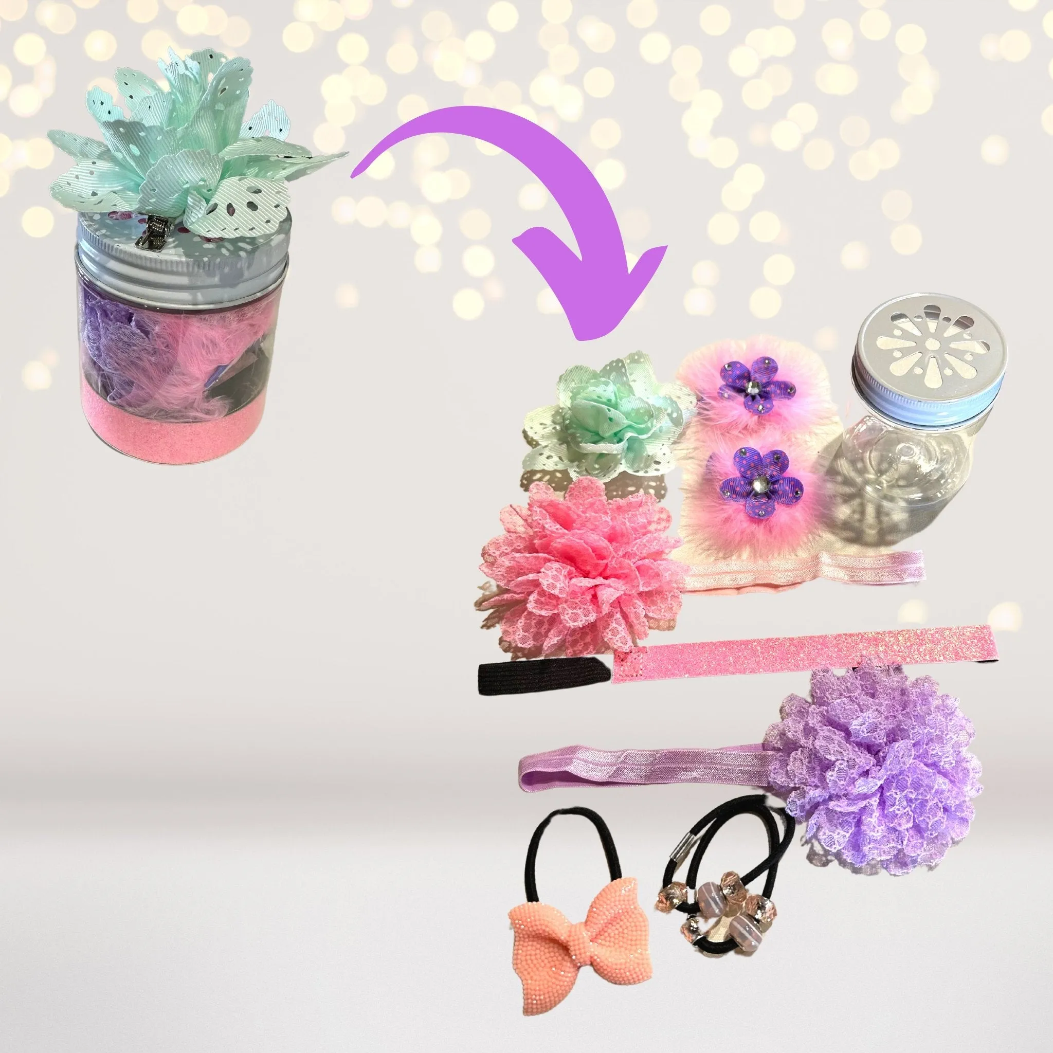 Sweet and Dainty Easter Bunny Sleepover Set- Party in a box for 3