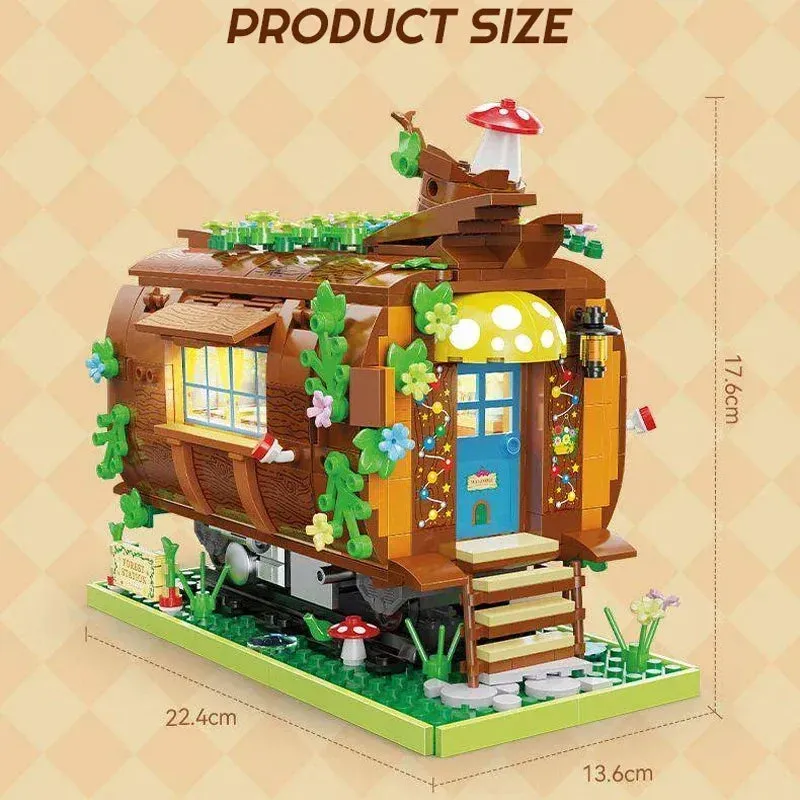 Tech Creator Expert MOC Forest Train Bricks Toy
