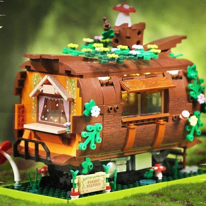 Tech Creator Expert MOC Forest Train Bricks Toy