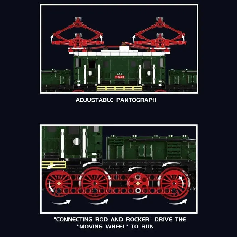 Tech RC Electric Crocodile Locomotive Train Bricks Toy