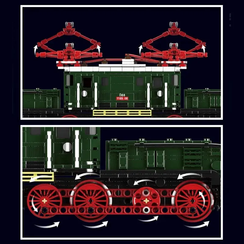 Tech RC Electric Crocodile Locomotive Train Bricks Toy