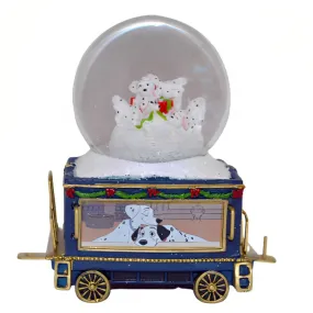 The Bradford Exchange Disney’s Wonderland Express Miniature Snow Globe Collection Issue #15: 101 Dalmatians 'Holiday Joy' Handcrafted Snow Globe Train with Music 3 to 4.5-Inches