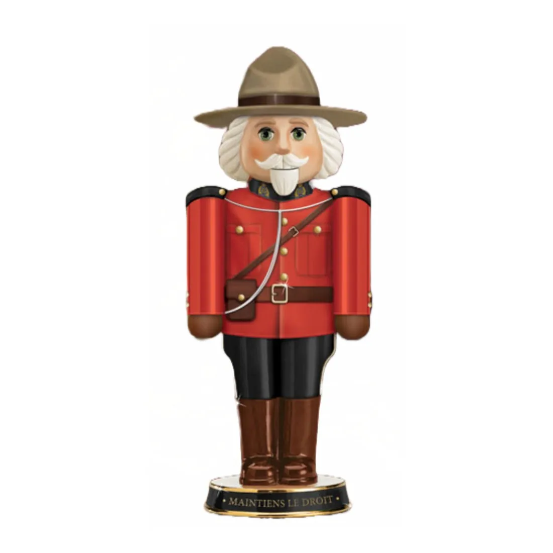 The Bradford Exchange Royal Canadian Mounted Police (RCMP) Nutcracker Hand-painted Heirloom Porcelain 23-cm