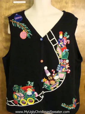 Train Full of Toys Christmas Sweater Vest