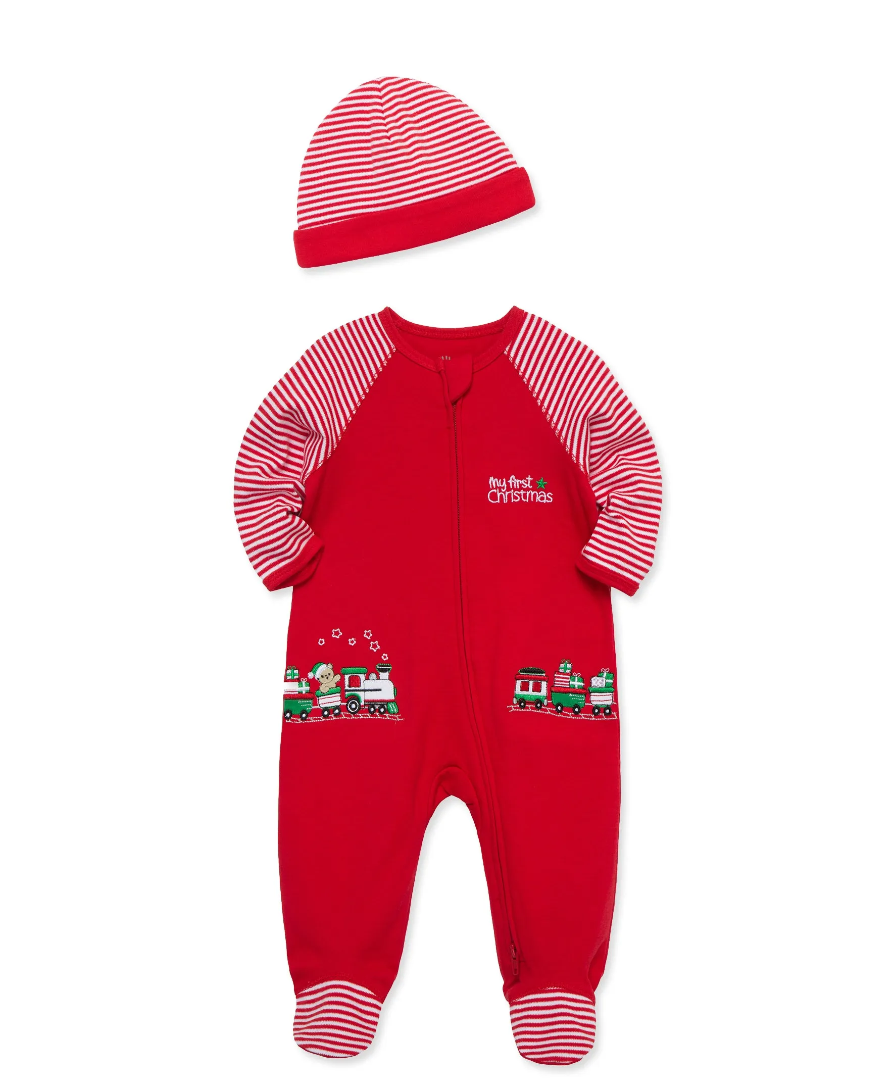 Train Gift 2-Way-Zip Footie & Hat