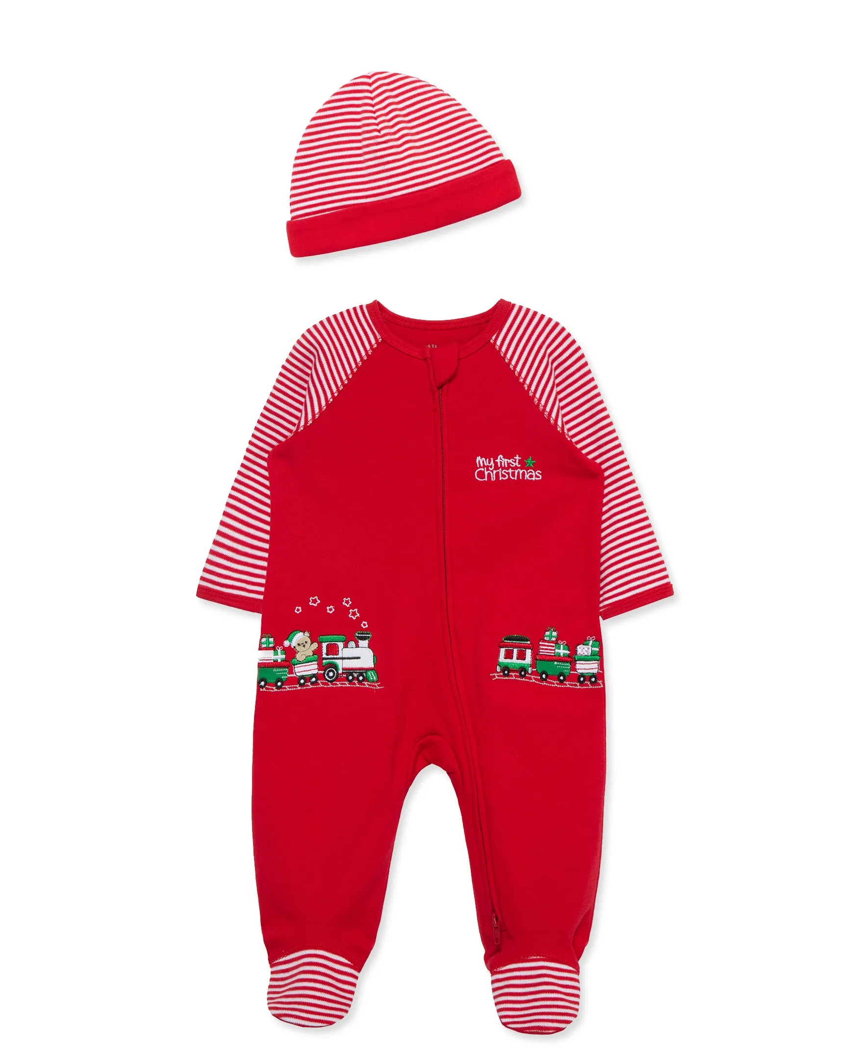 Train Gift 2-Way-Zip Footie & Hat