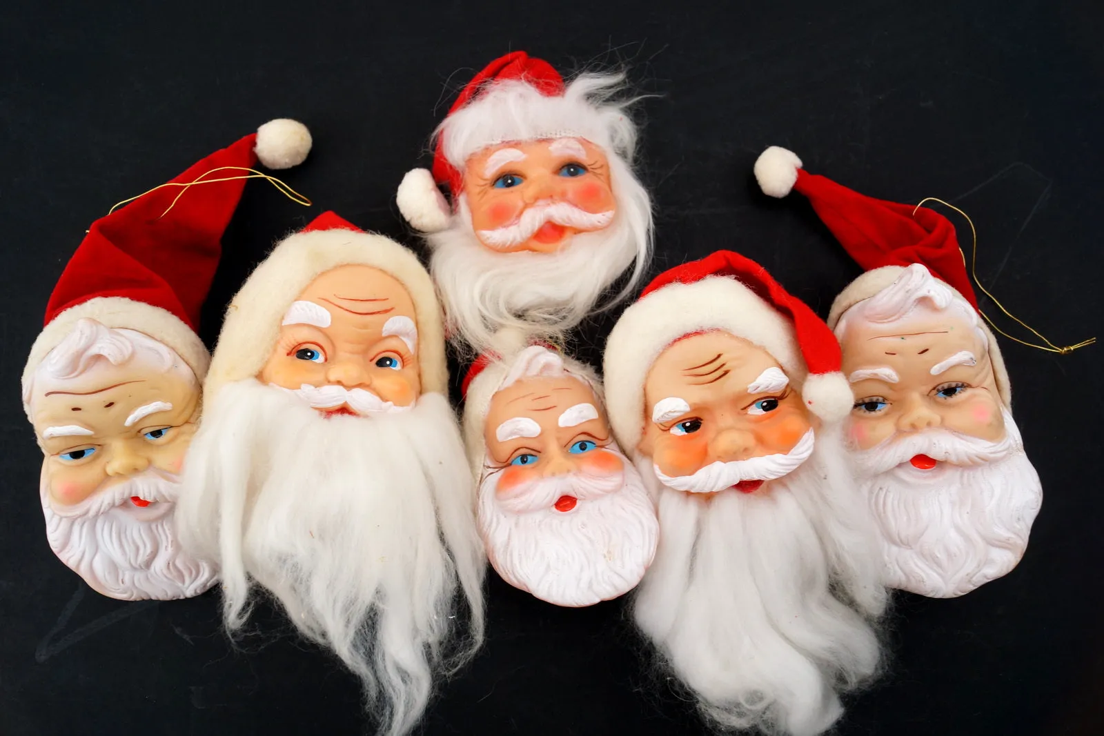 Vintage Santa Claus Head Ornament (c.1950s) N4