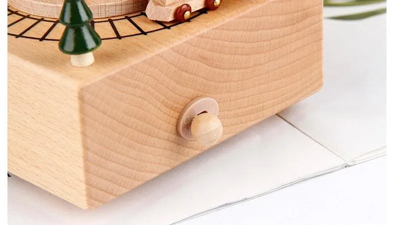 Wooden Music Box & Train | Christmas Carousel
