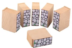 Wooden Train Support Blocks 6pc